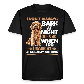 Propriétaire de chien Goldendoodle - T-shirt Premium bio Homme - noir - Devant - Nico (187cm)
