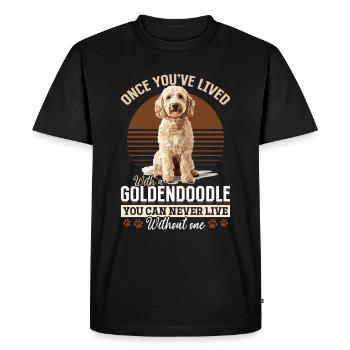 Propriétaire de chien Goldendoodle - T-shirt Premium bio Homme - noir - Devant - Nico (187cm)