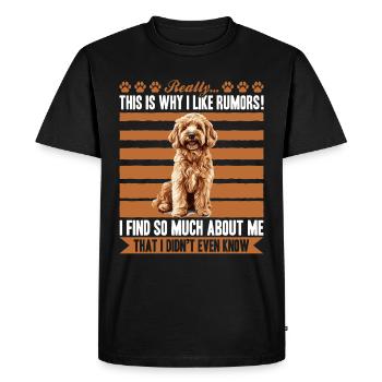 Propriétaire de chien Goldendoodle - T-shirt Premium bio Homme - noir - Devant - Nico (187cm)