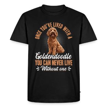 Propriétaire de chien Goldendoodle - T-shirt Premium bio Homme - noir - Devant - Nico (187cm)