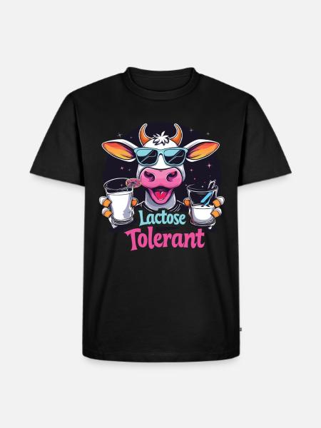 Lactose tolerant - Men's Premium Organic T-Shirt - black