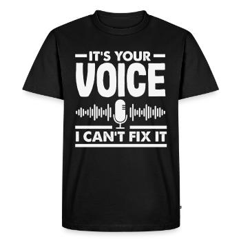 Drôle de technicien audiovisuel AV Tec - T-shirt Premium bio Homme - noir - Devant - Nico (187cm)