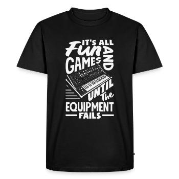 Drôle de technicien audiovisuel AV Tec - T-shirt Premium bio Homme - noir - Devant - Nico (187cm)