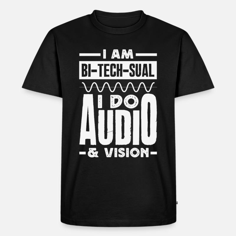 Lustiger Audiovisueller Techniker AV Tec - Männer Premium Bio T-Shirt - Schwarz