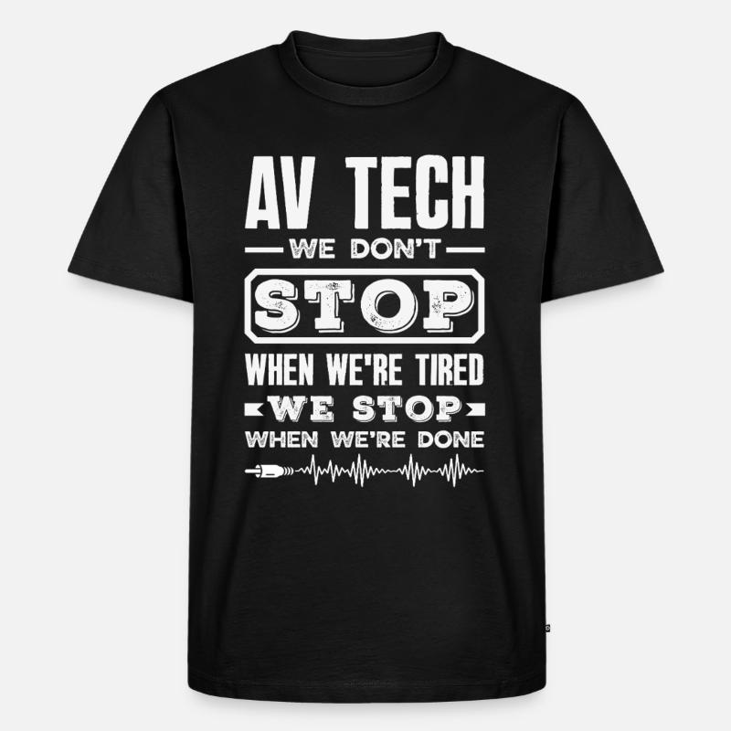 Lustiger Audiovisueller Techniker AV Tec - Männer Premium Bio T-Shirt - Schwarz