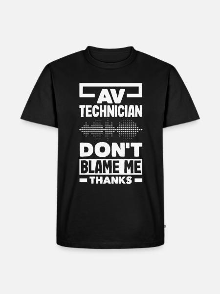 Lustiger Audiovisueller Techniker AV Tec - Männer Premium Bio T-Shirt - Schwarz