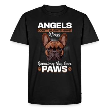 Bouledogue français Frenchie Propriétaire de chien - T-shirt Premium bio Homme - noir - Devant - Nico (187cm)