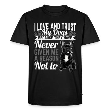 French Bulldog Frenchie Dog Owner - Men's Premium Organic T-Shirt - black - Front - Nico (187cm)