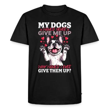 French Bulldog Frenchie Dog Owner - Men's Premium Organic T-Shirt - black - Front - Nico (187cm)