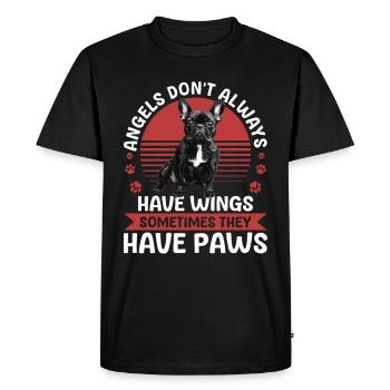 Bouledogue français Frenchie Propriétaire de chien - T-shirt Premium bio Homme - noir - Devant - Nico (187cm)