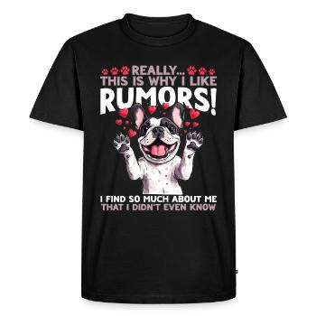 Bouledogue français Frenchie Propriétaire de chien - T-shirt Premium bio Homme - noir - Devant - Nico (187cm)