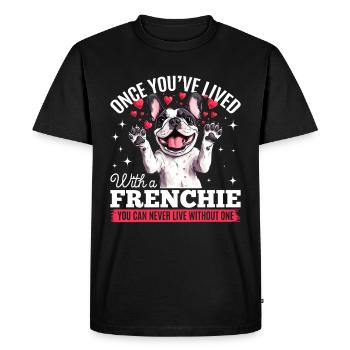 Bouledogue français Frenchie Propriétaire de chien - T-shirt Premium bio Homme - noir - Devant - Nico (187cm)