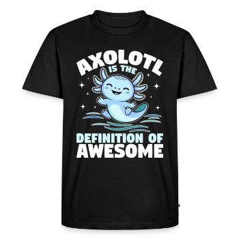 Axolotl mignon Axolotl est la définition de Awesome - T-shirt Premium bio Homme - noir - Devant - Nico (187cm)
