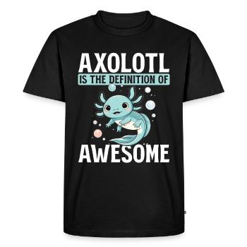 Axolotl mignon Axolotl est la définition de Awesome - T-shirt Premium bio Homme - noir - Devant - Nico (187cm)