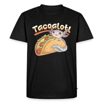 Cute Axolotl Taco Tacoalotl Cinco de Mayo - Men's Premium Organic T-Shirt - black - Front - Nico (187cm)