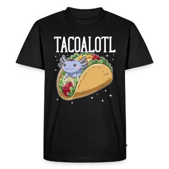 Cute Axolotl Taco Tacoalotl Cinco de Mayo - Men's Premium Organic T-Shirt - black - Front - Nico (187cm)