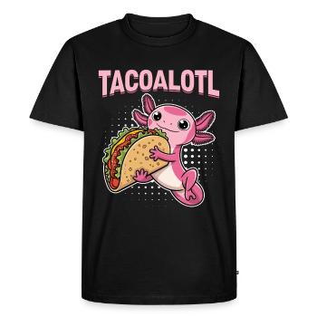 Cute Axolotl Taco Tacoalotl Cinco de Mayo - Men's Premium Organic T-Shirt - black - Front - Nico (187cm)