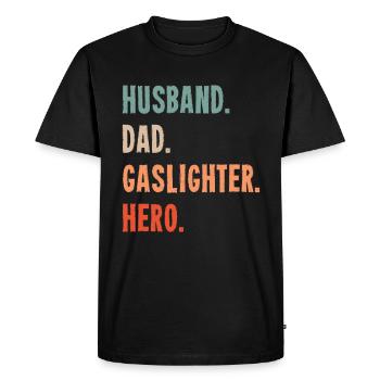 Véritable éclairage au gaz professionnel - T-shirt Premium bio Homme - noir - Devant - Nico (187cm)