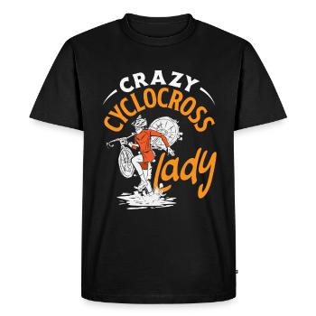 Vélo de gravier Cyclocross avec cyclo-cross - T-shirt Premium bio Homme - noir - Devant - Nico (187cm)