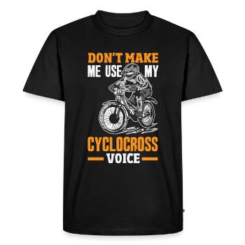 Vélo de gravier Cyclocross avec cyclo-cross - T-shirt Premium bio Homme - noir - Devant - Nico (187cm)