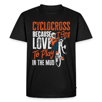Vélo de gravier Cyclocross avec cyclo-cross - T-shirt Premium bio Homme - noir - Devant - Nico (187cm)