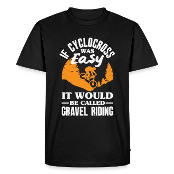 Vélo de gravier Cyclocross avec cyclo-cross - T-shirt Premium bio Homme - noir - Devant - Nico (187cm)