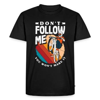 Vélo de gravier Cyclocross avec cyclo-cross - T-shirt Premium bio Homme - noir - Devant - Nico (187cm)