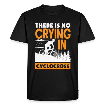 Vélo de gravier Cyclocross avec cyclo-cross - T-shirt Premium bio Homme - noir - Devant - Nico (187cm)