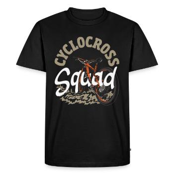 Vélo de gravier Cyclocross avec cyclo-cross - T-shirt Premium bio Homme - noir - Devant - Nico (187cm)