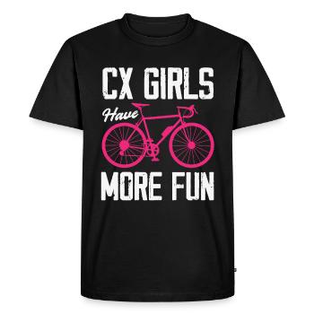 Vélo de gravier Cyclocross avec cyclo-cross - T-shirt Premium bio Homme - noir - Devant - Nico (187cm)