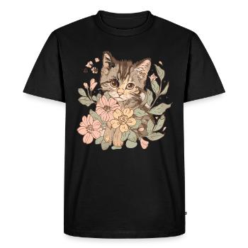Cat Rage Consumes Me Humor Meme - Men's Premium Organic T-Shirt - black - Front - Nico (187cm)