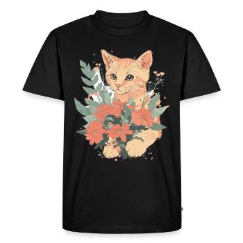 Cat Rage Consumes Me Humor Meme - Men's Premium Organic T-Shirt - black - Front - Nico (187cm)