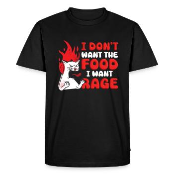Chat Gras Gros Chat Humour Mème - T-shirt Premium bio Homme - noir - Devant - Nico (187cm)