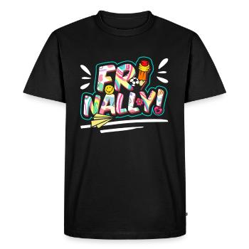 Happy Friday Fri Yay Teacher School Meme - Men's Premium Organic T-Shirt - black - Front - Nico (187cm)