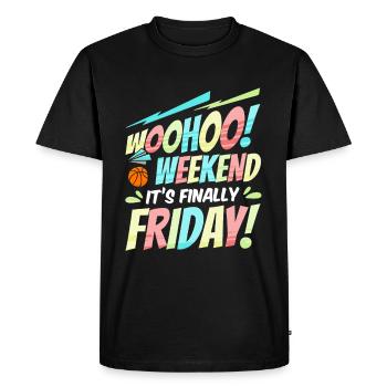 Happy Friday Fri Yay Teacher School Meme - Men's Premium Organic T-Shirt - black - Front - Nico (187cm)