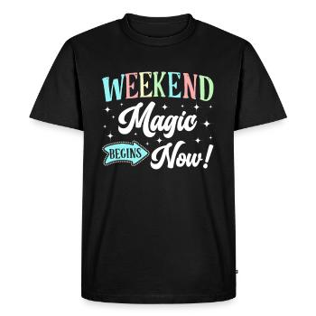 Happy Friday Fri Yay Teacher School Meme - Men's Premium Organic T-Shirt - black - Front - Nico (187cm)