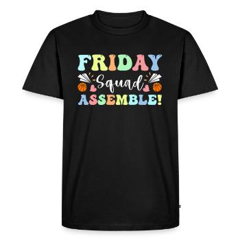 Happy Friday Fri Yay Teacher School Meme - Men's Premium Organic T-Shirt - black - Front - Nico (187cm)
