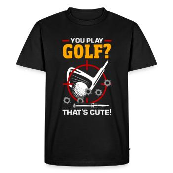Chat Gras Gros Chat Humour Mème - T-shirt Premium bio Homme - noir - Devant - Nico (187cm)