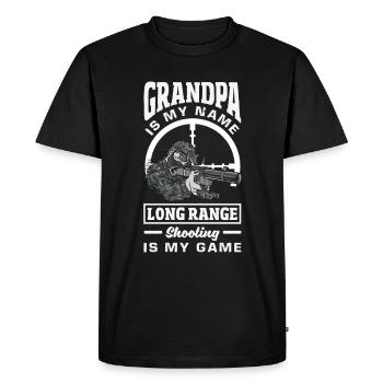 Chat Gras Gros Chat Humour Mème - T-shirt Premium bio Homme - noir - Devant - Nico (187cm)