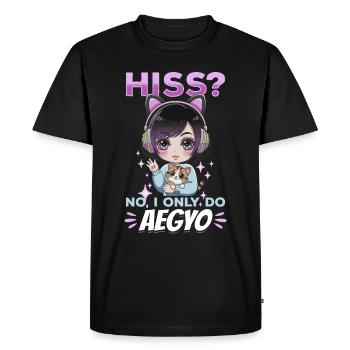 Anime K Pop & Chats Kawaii - T-shirt Premium bio Homme - noir - Devant - Nico (187cm)