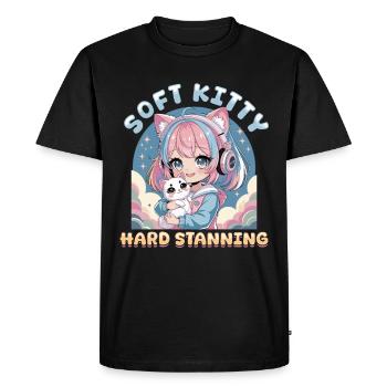 Anime K Pop & Chats Kawaii - T-shirt Premium bio Homme - noir - Devant - Nico (187cm)