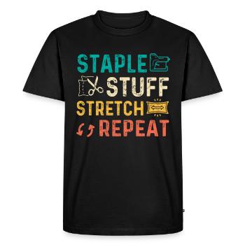 Restaurateur Meubles rembourrés - T-shirt Premium bio Homme - noir - Devant - Nico (187cm)