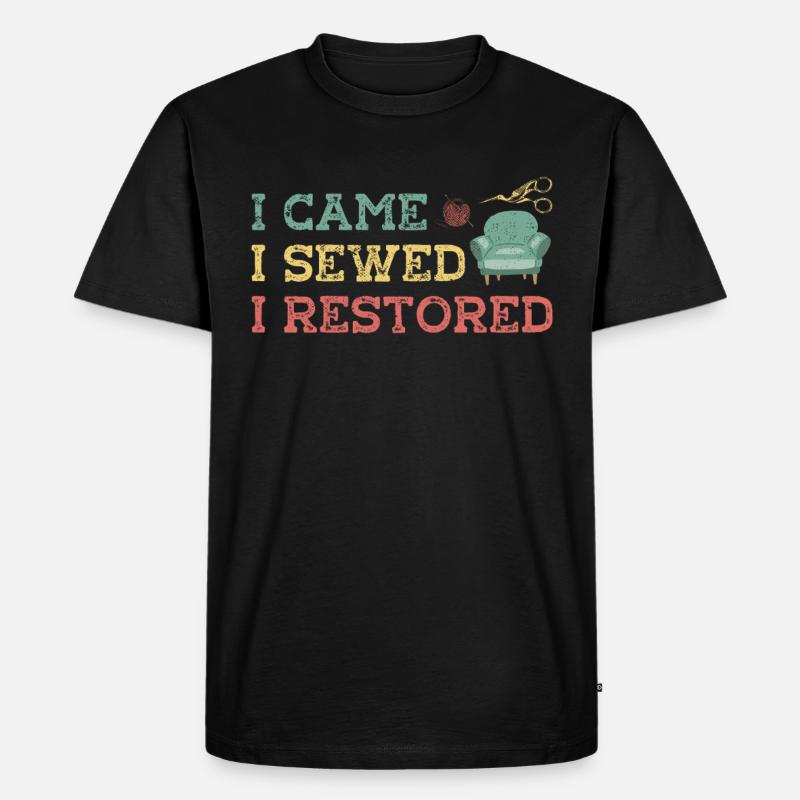 Restauratorin Polstermöbel - Männer Premium Bio T-Shirt - Schwarz