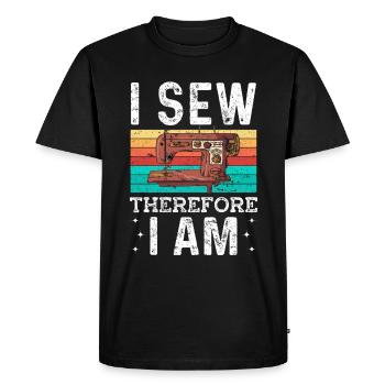 Restaurateur Meubles rembourrés - T-shirt Premium bio Homme - noir - Devant - Nico (187cm)