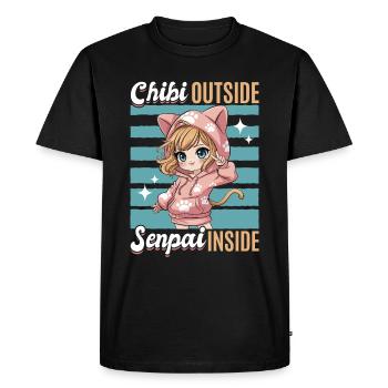 Anime Chibi Kawaii - T-shirt Premium bio Homme - noir - Devant - Nico (187cm)
