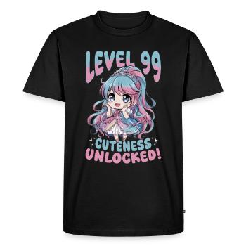 Anime Chibi Kawaii - T-shirt Premium bio Homme - noir - Devant - Nico (187cm)