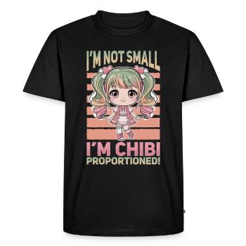 Anime Chibi Kawaii - T-shirt Premium bio Homme - noir - Devant - Nico (187cm)
