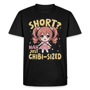 Anime Chibi Kawaii - T-shirt Premium bio Homme - noir - Devant - Nico (187cm)