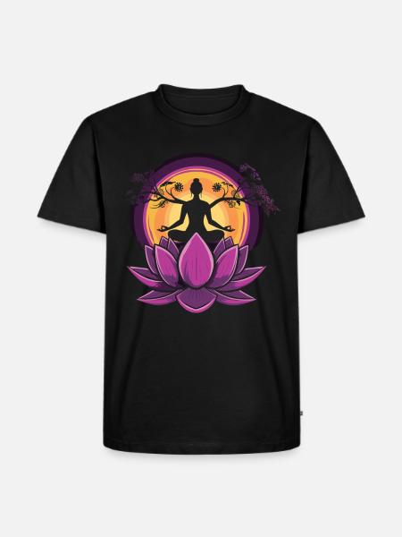 Meditation Funny Laughter Yoga - Men's Premium Organic T-Shirt - black