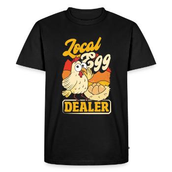 Support local egg traders - Men's Premium Organic T-Shirt - black - Front - Nico (187cm)